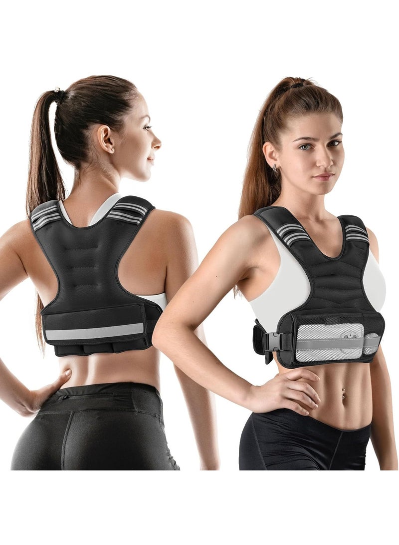 Arabest Weighted Vest Woman Adjustable Weights For Walking, 4-10lbs, Weighted Vest Woman with 6 Ironsand Weights, Weight Vest For Women/Men, Weight Vest For Walking, Strength Training, Running - Image 1